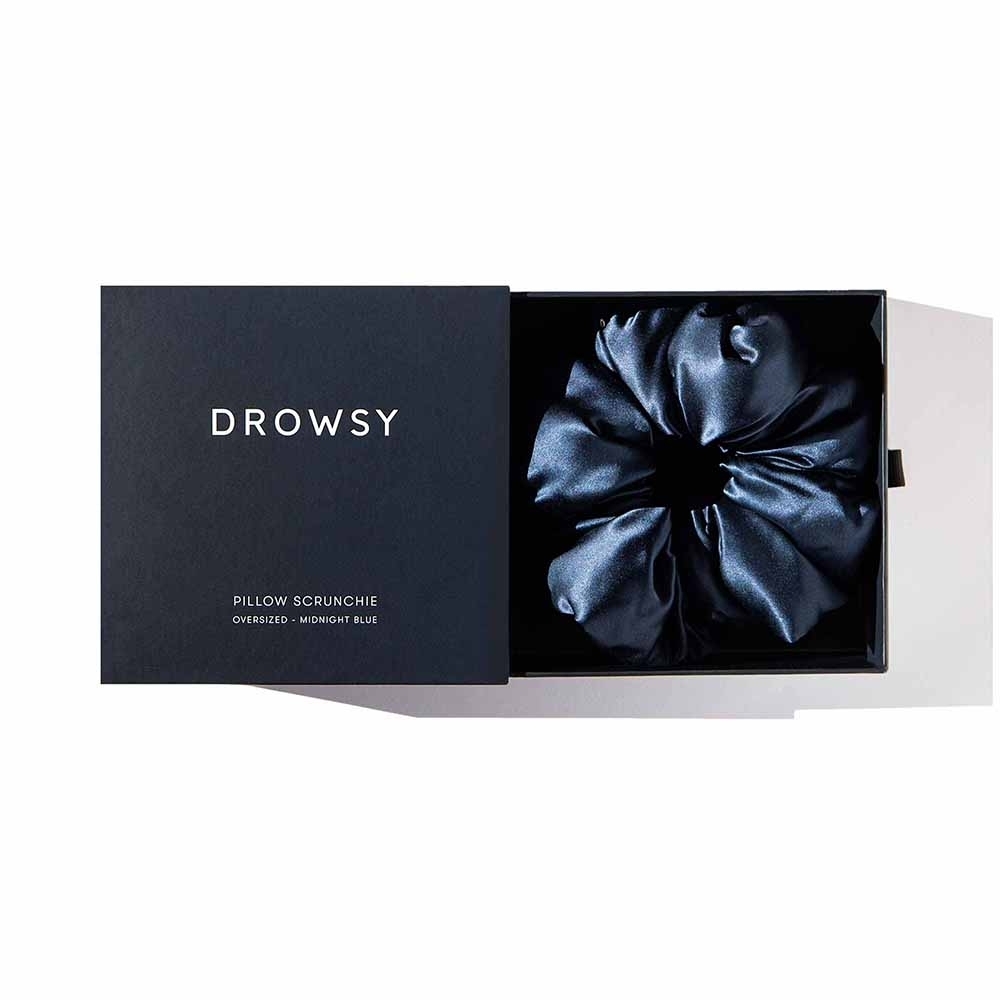 Drowsy Midnight Blue Pillow Scrunchie